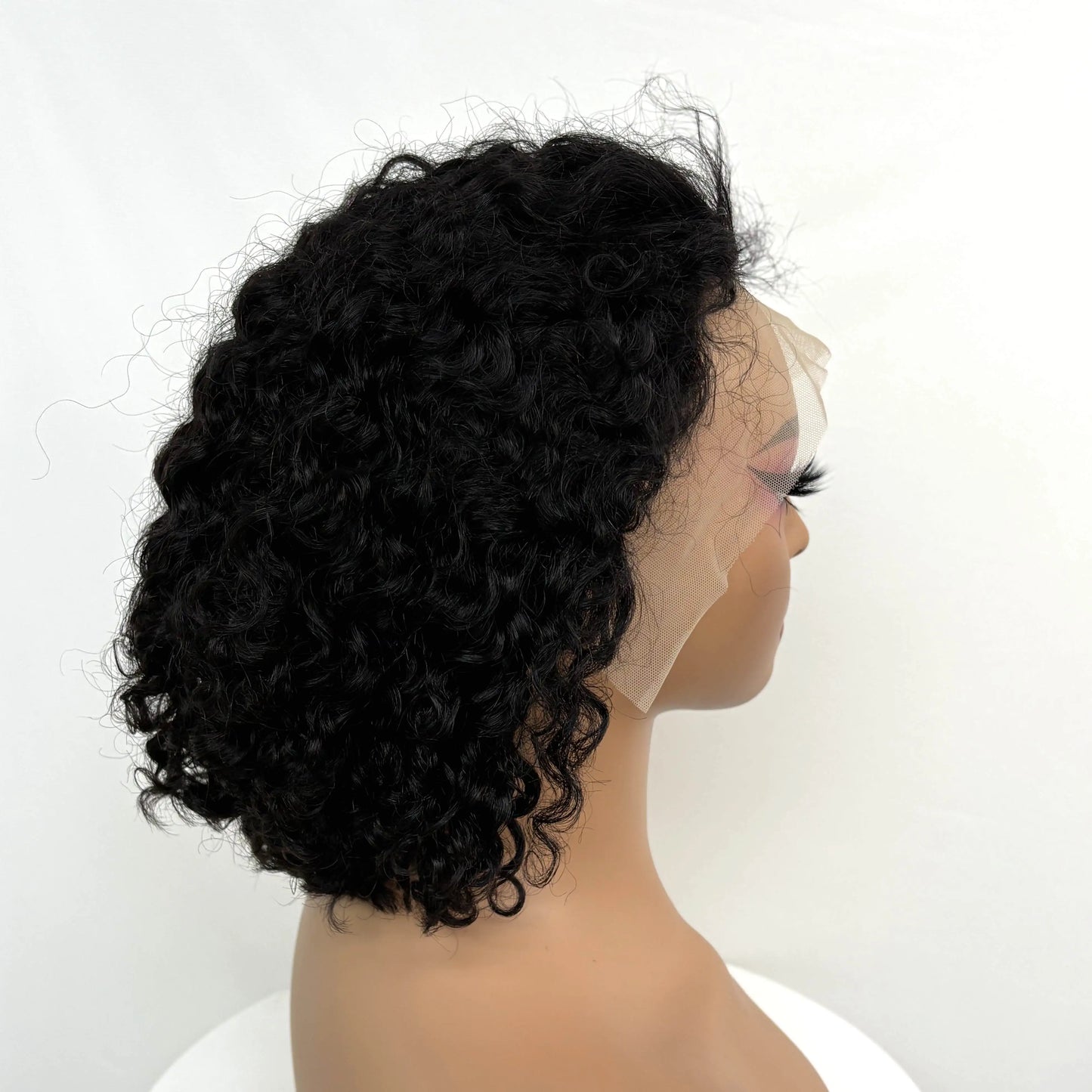 250% Density 4/30/4 Higjlight Ombre Short Water Wave Bob Wig Human Hair Wigs 13x4 Lace Frontal Deep Wave Curly Wig for Women