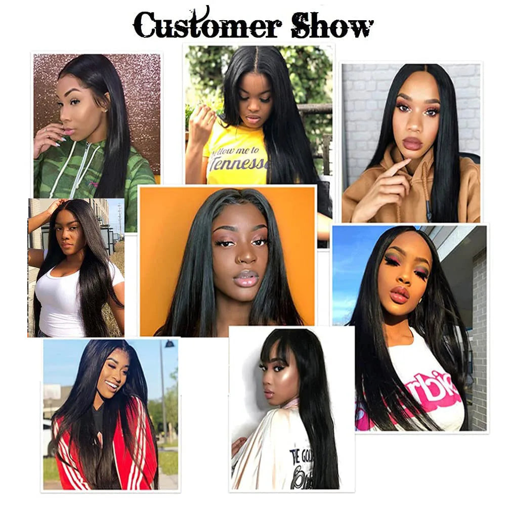 Tissage Straight Hair Bundles 18 20 22 Inch Natural Human Hair Brazilian Weave 10A Human Hair Extensions Delivery 3 Day France