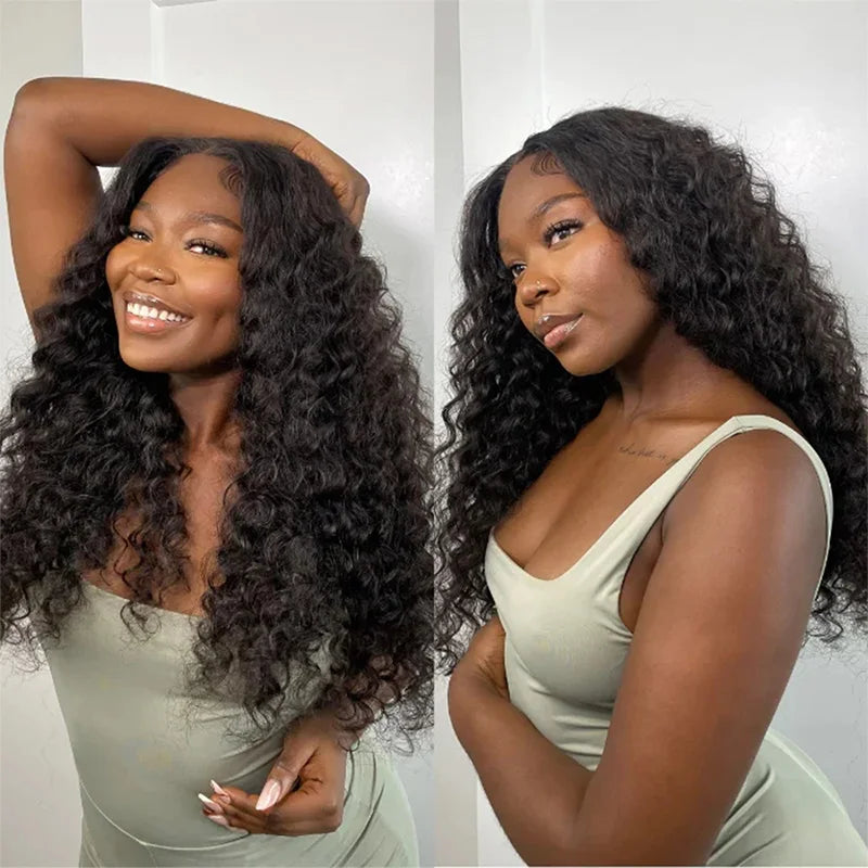 22 24 inch Curly Hair Bundles 100% Human Hair Bundles With 4x4 Lace Closure Thick Brazilian Remy Deep Curly Bundles With Closure