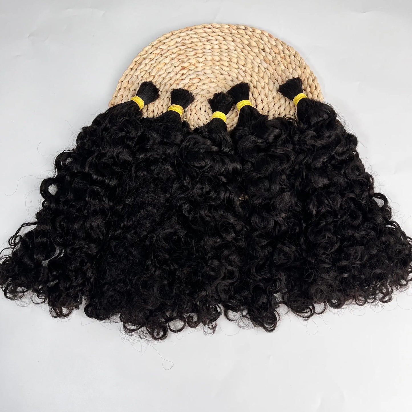 For Braiding Bulk Hair Human Hair Kinky Curly Bulk Hair Extensions For Braids Double Drawn Bulk Hair Bundles No Weft Wholesale