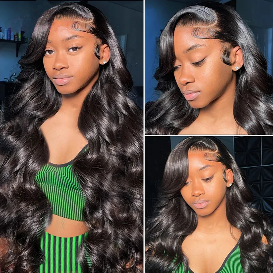 Peruvian Body Wave Bundles With Frontal 4x4 Closure Transparent Natural Virgin Human Hair Extensions Wholesale Bundles Weave