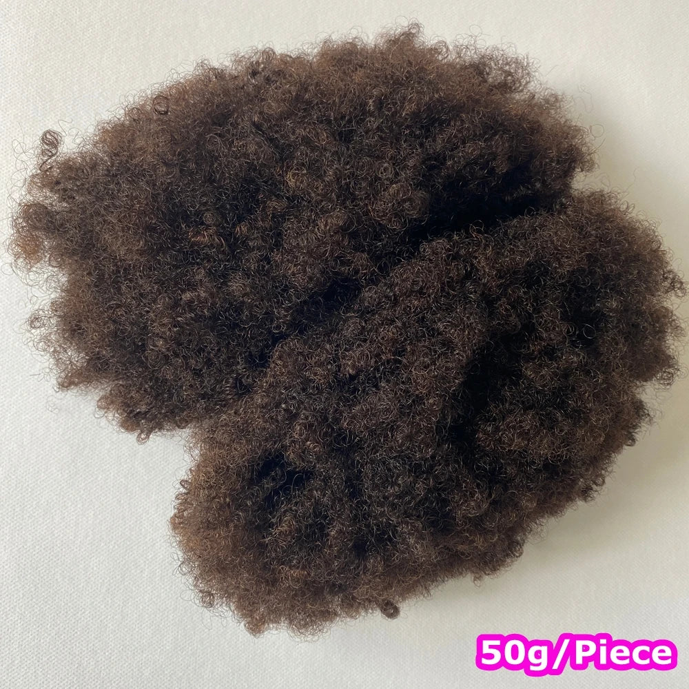 Mongolian Raw Hair Fluffy Afro Kinky Curly Bundles Hair Extension Human Hair Remy Hair Double Drawn Women's Bundles Natural Hair