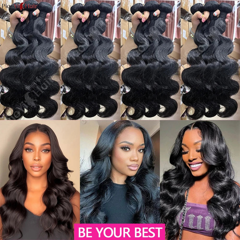 12A Double Drawn Body Wave Human Hair Bundles 100% Human Hair Brazilian Virgin Human Hair Extensions For Women Cheap Human Hair