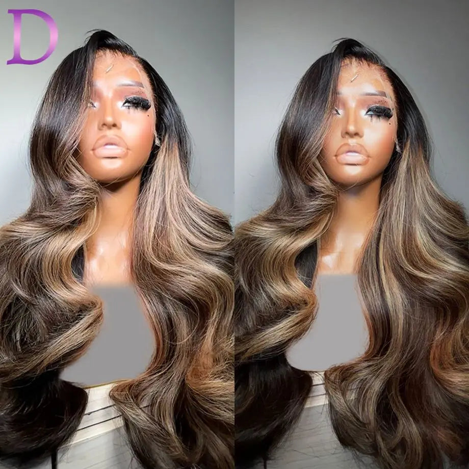 Body Wave Colored Ombre Blonde 13X4 Lace Front Human Hair Wigs 13X6 Hd Lace Frontal Wig Highlight Wigs Human Hair For Women