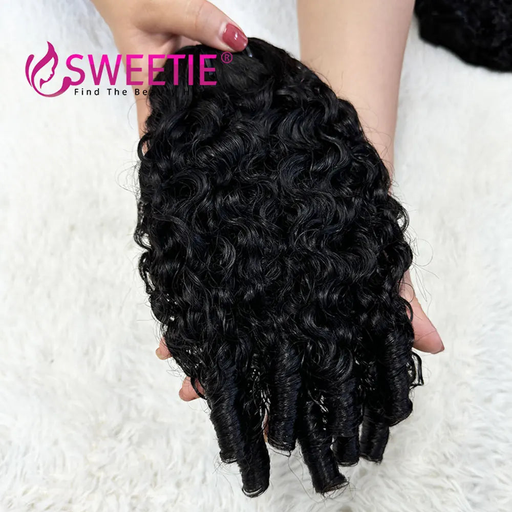 12A Burmese Curly Raw Human Hair Bundle Deals Pixie Curls Human Hair Extensions Vietnamese Raw Human Virgin Hair Weave Bundle
