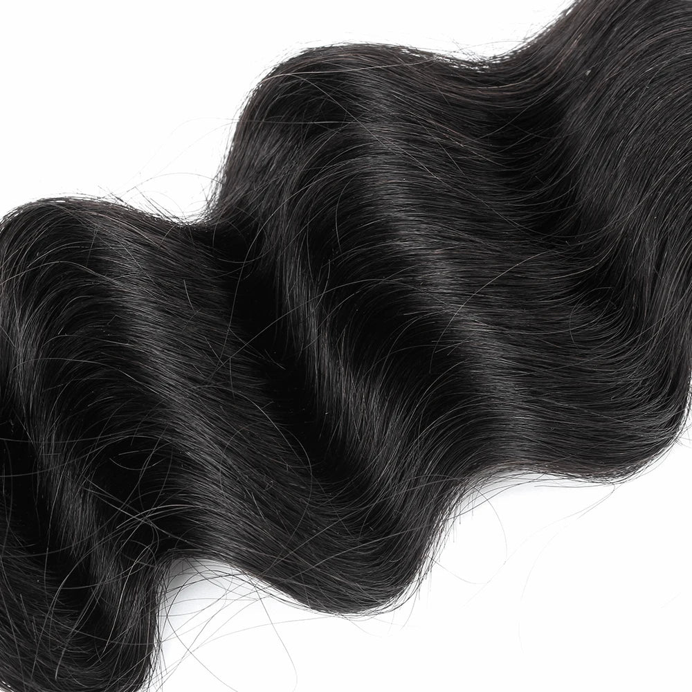 Clearance 100g Human Hair Weave Bundles Extension Black Color Body Wave Loose Deep Straight Style Bobbi