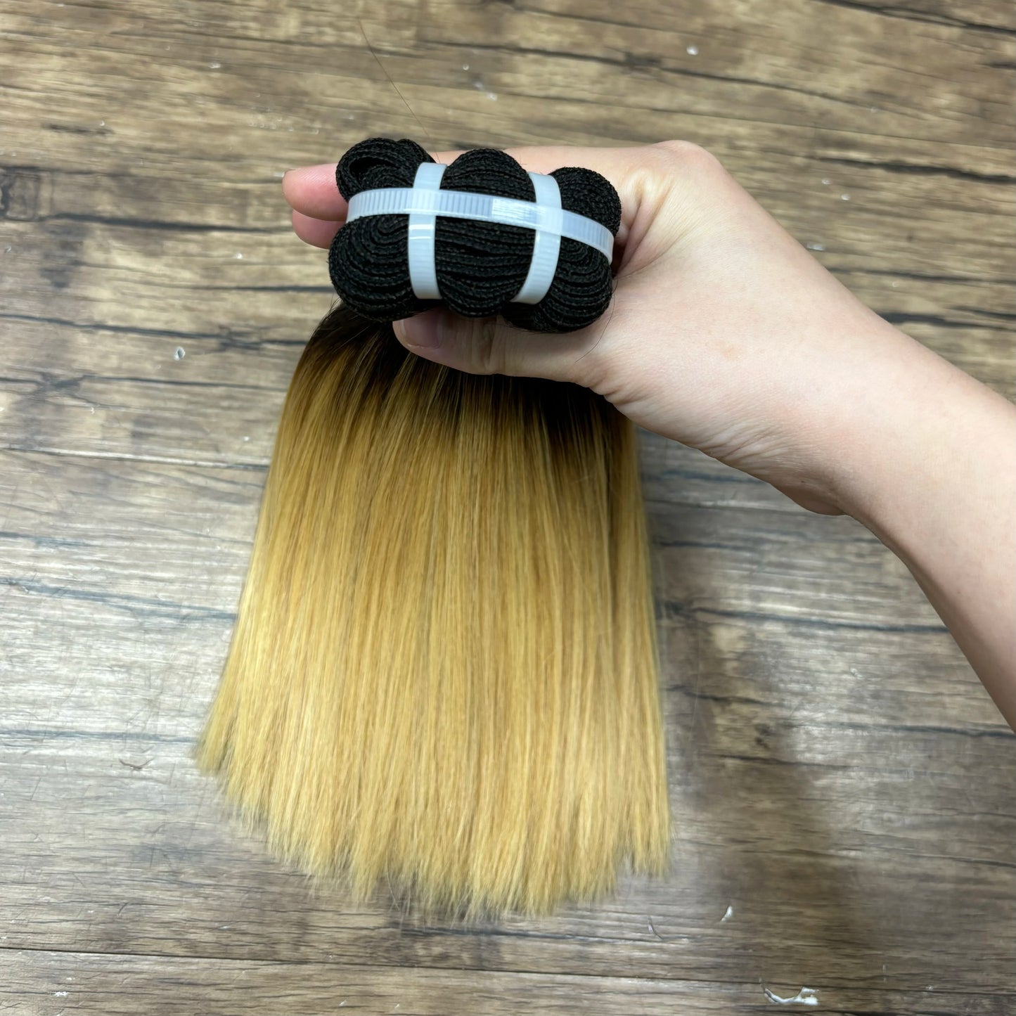 2X6 Lace Frontal Colored Vietnamese Human Hair Bundles and Closure Double Drawn Ombre Color Remy Human Hair Extensions