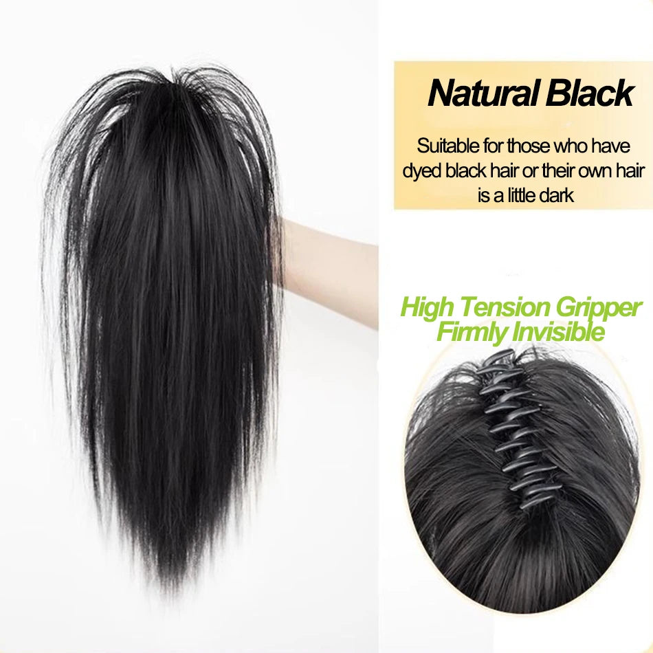 Straight Synthetic Claw Clip Ponytail Hair Extension Short Messy Fluffy Ponytail Hairpiece For Women Natural Tail With Claw Clip