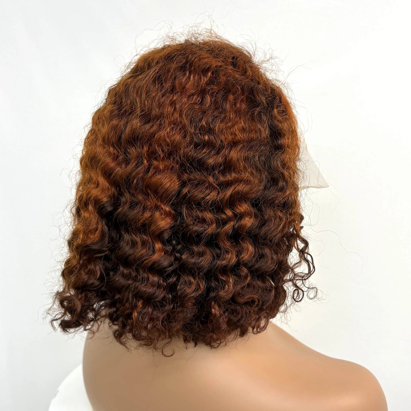 250% Density 4/30/4 Higjlight Ombre Short Water Wave Bob Wig Human Hair Wigs 13x4 Lace Frontal Deep Wave Curly Wig for Women