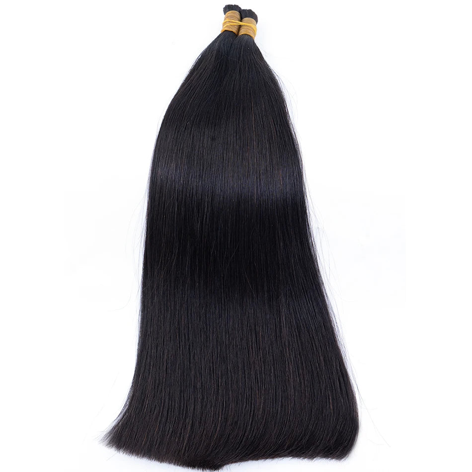 60% Density 16a 613 Hair Bulk 100% Human Hair Bulk 1b Natural Color No Weft Unprocessed Vietnamese Braiding Bone Straight Hair