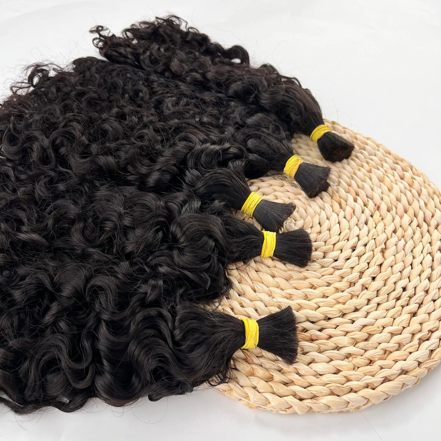 For Braiding Bulk Hair Human Hair Kinky Curly Bulk Hair Extensions For Braids Double Drawn Bulk Hair Bundles No Weft Wholesale