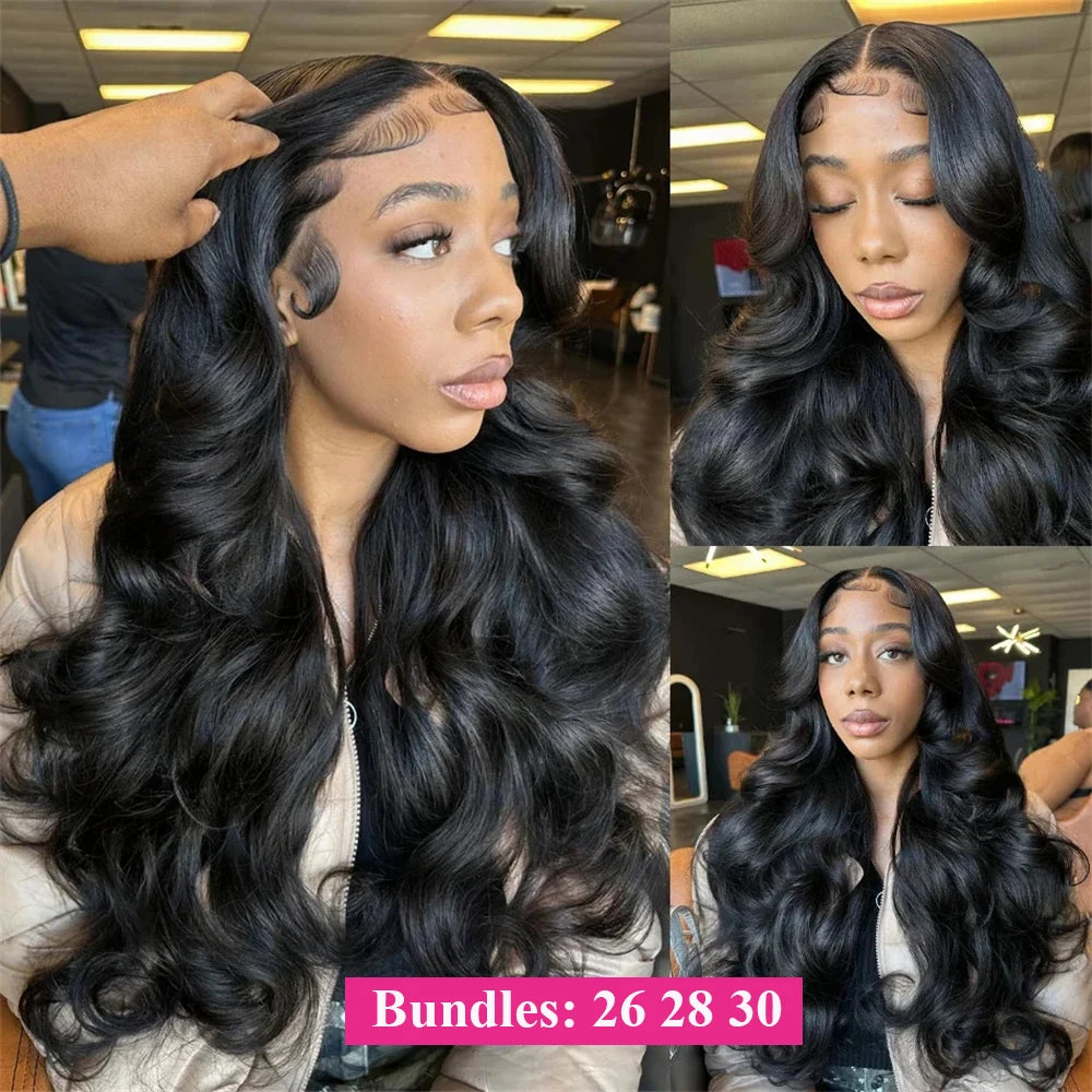 Body Wave Bundles Human Hair Brazilian Hair Weave Bundles 1/3/4 Bundle Deals Human Hair Extensions Natural Colored Hair Tissage