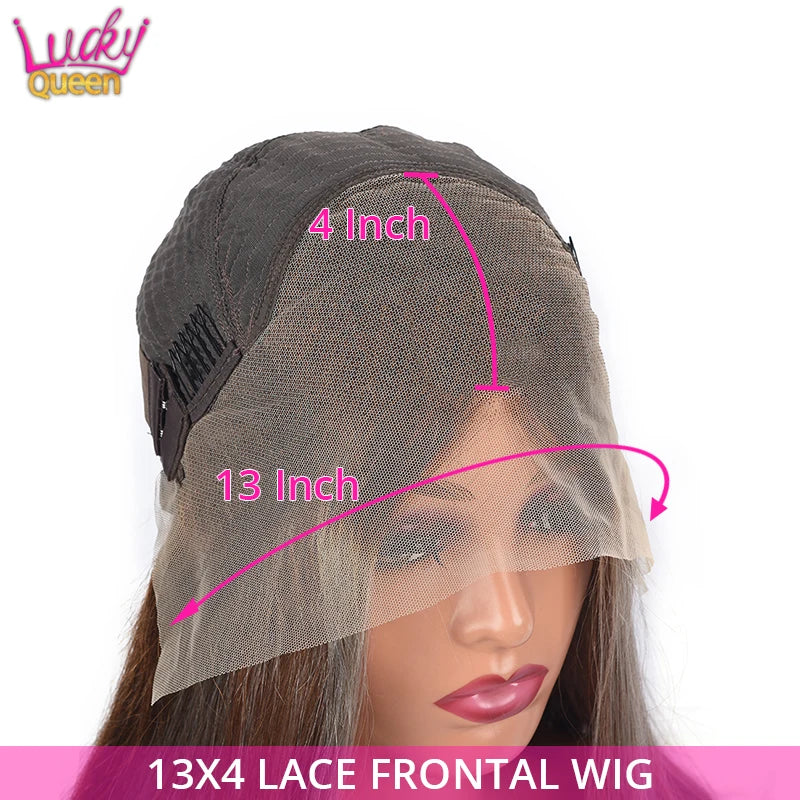 Ombre Blonde 13X4 Transparent Lace Front Human Hair Wig Brown Root Body Wave Ash Blonde 5X5 Closure Wig Pre Plucked