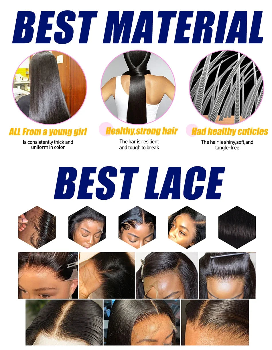 12inch 13X4 hd Transparent lace frontal Wigs Human Hair 220% density Bob Wigs 100% human hair for woman pre bleached Easy-go wig