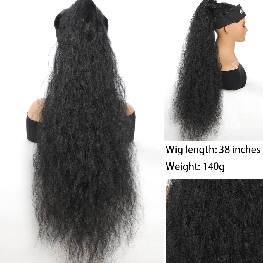 Synthetic Claw Clip In Short Ponytail Curly Pony Tail Clip-on hair False Wig House Pony Extension Hairpiece For Women