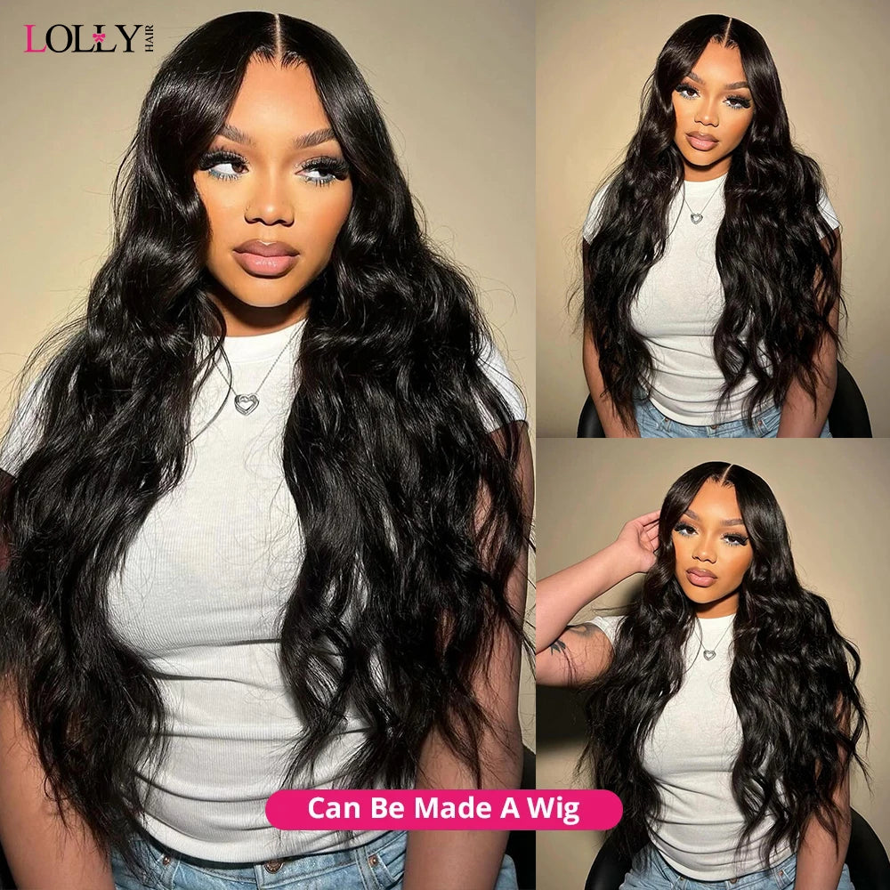Body Wave Bundles With Closure 4x4 2x6 Brazilian Hair Weave 3Bundles With Closure Natural Human Hair Bundles With Lace Closure