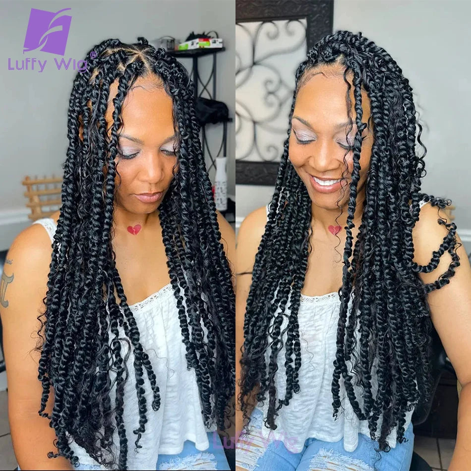 Afro Kinky Curly Locks Hair Extensions Burmese Remy Human Braiding Hair Bulk For Twist Braids Double Drawn Box Crochet No Weft