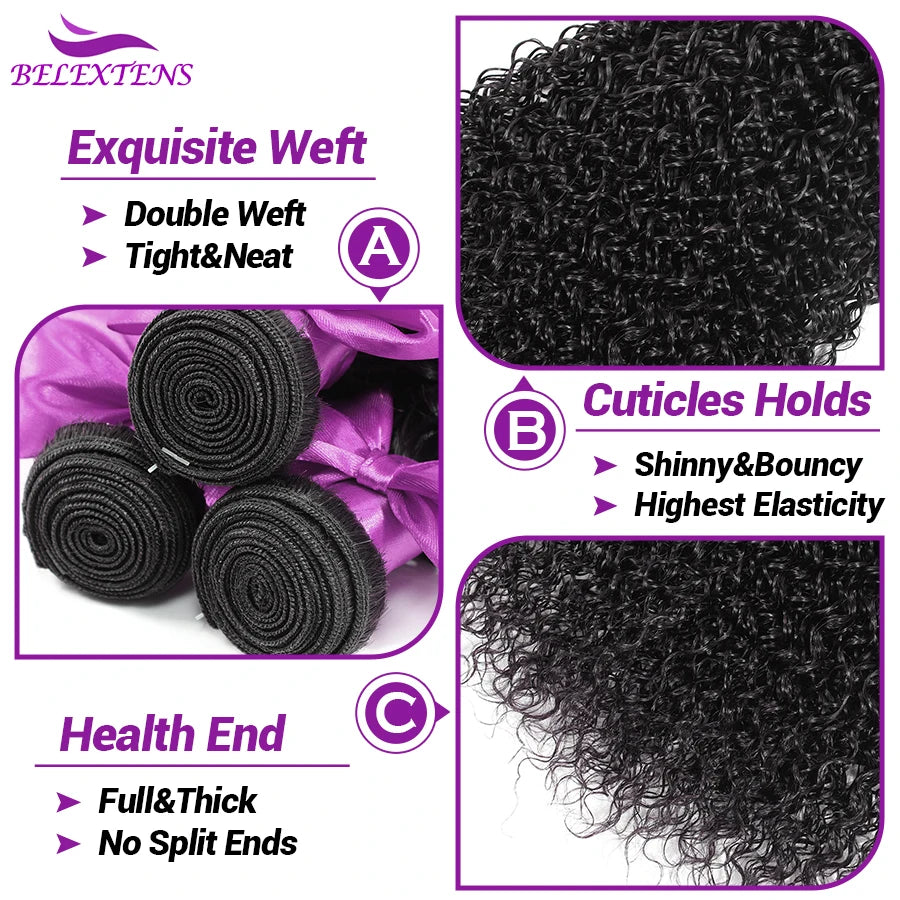 Curly Human Hair Bundles Curly Bundles Human Hair Extensions for Women Raw Hair Bundles Top Quality Thick Hair 3-5 Days Delivery