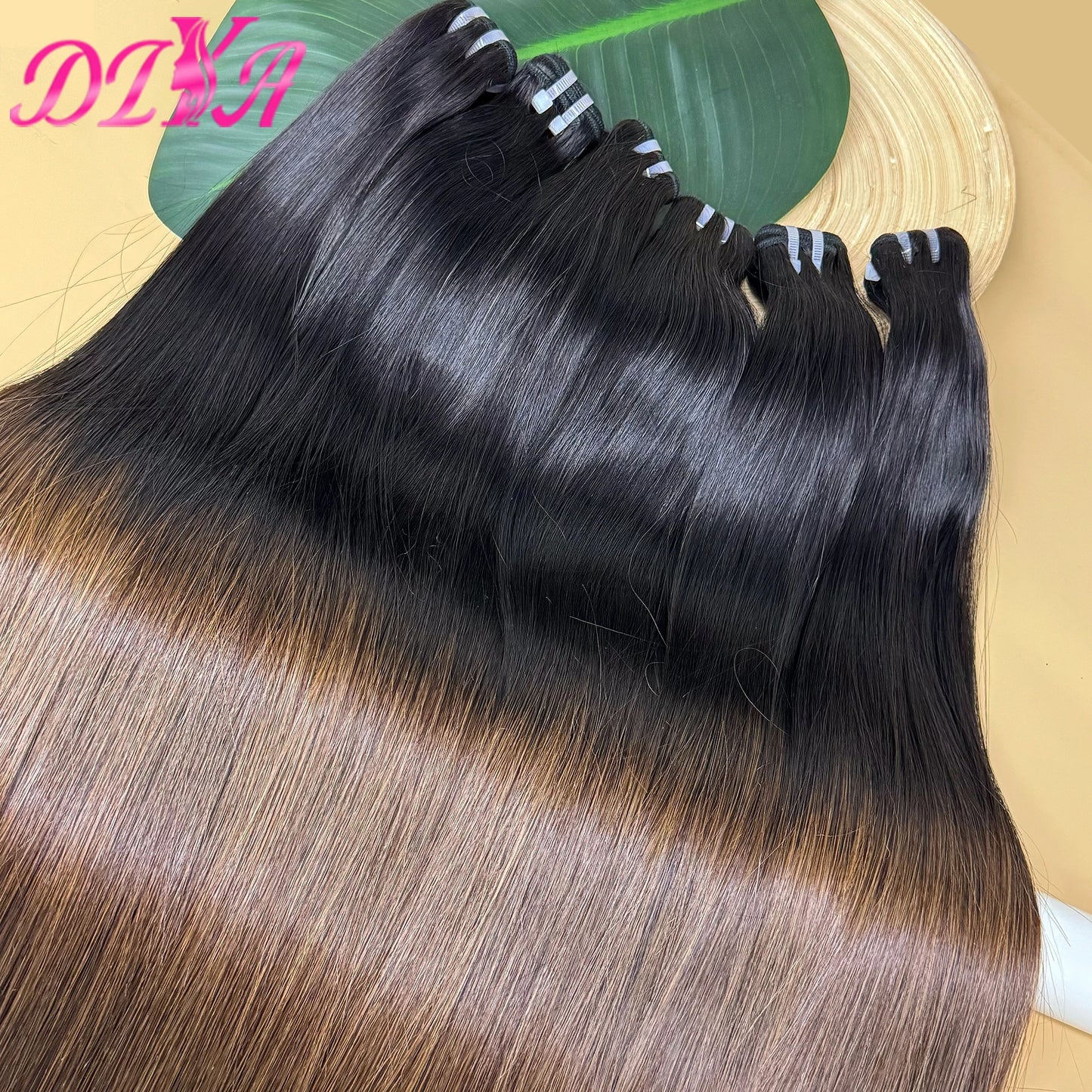 16A Bone Straight Super Double Drawn Raw Vietnamese Human Hair Bundles 1BT4 Ombre 100% Unprocessed Virgin Hair Extensions