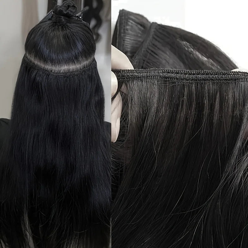 Human Hair Bundles Natural Human Hair Weave Brazilian Hair Extensions Bone Straight 26 28 30Inch 1/3/4 Bundles 50g Double Weft