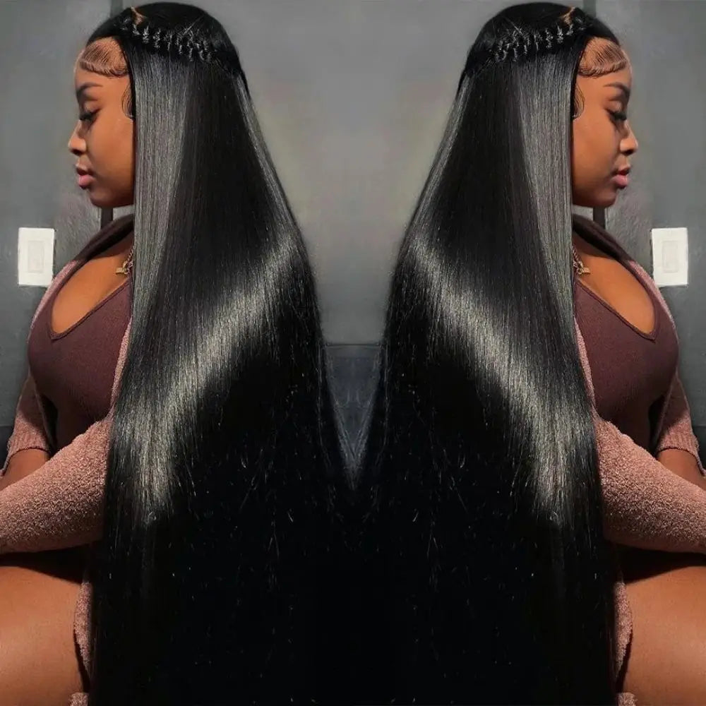 5×5 Lace Long Straight Frontal Lace Human Hair Wig 32 34 36 inch No Tangle No Shedding Brazilian Human Hair Wigs For Black Women
