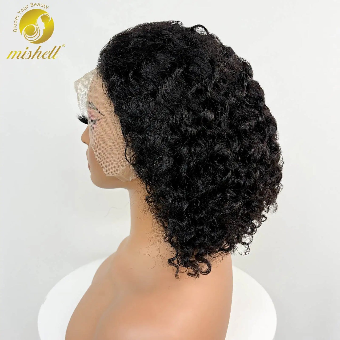 250% Density 4/30/4 Higjlight Ombre Short Water Wave Bob Wig Human Hair Wigs 13x4 Lace Frontal Deep Wave Curly Wig for Women