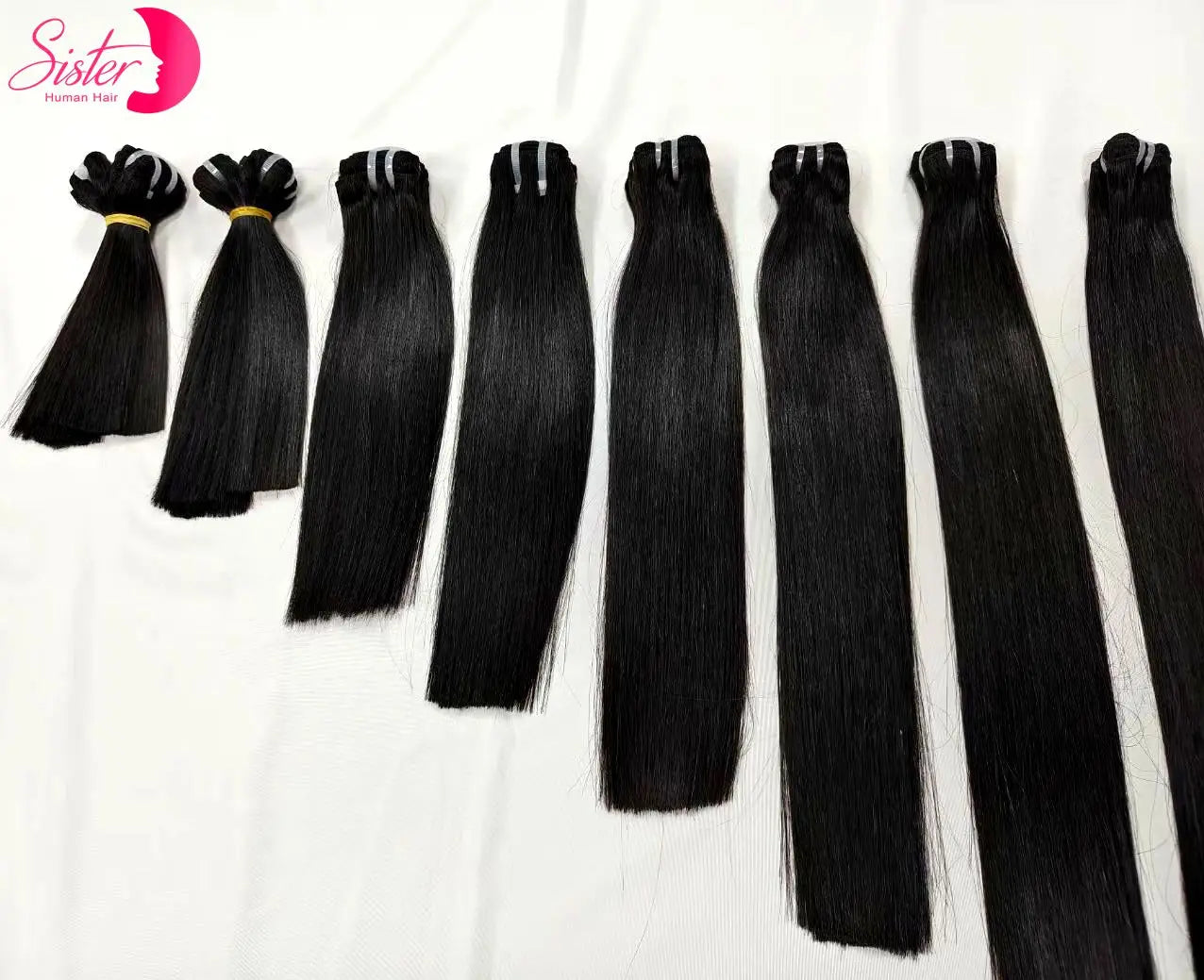 16A Double Drawn Bone Straight Raw Vietnamese Human Hair Bundles 24 26inch 100% Unprocessed Raw Virgin Hair Extensions for Women
