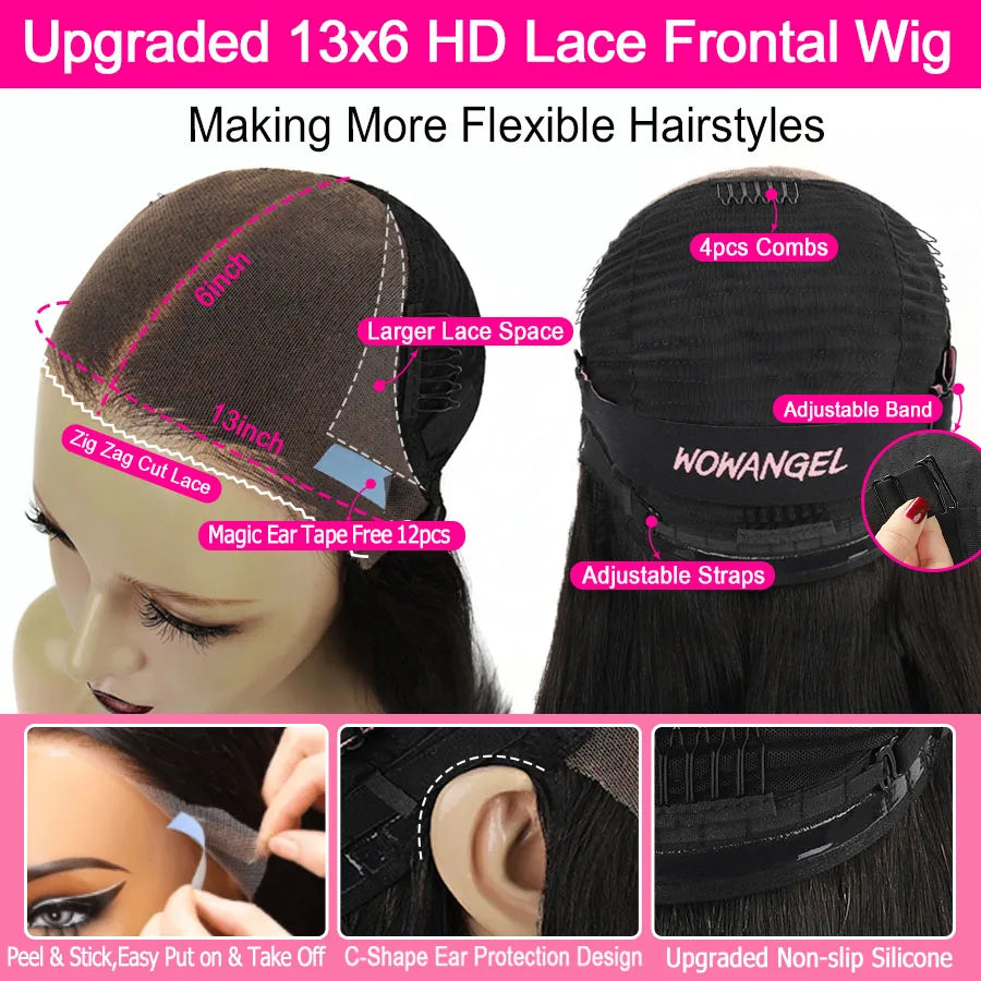 Pre Everything 13x6 HD Lace Front Wig 99J Burgundy Glueless Pre Cut Lace Body Wave Wigs Human Hair Wigs Brazilian Hair For Women