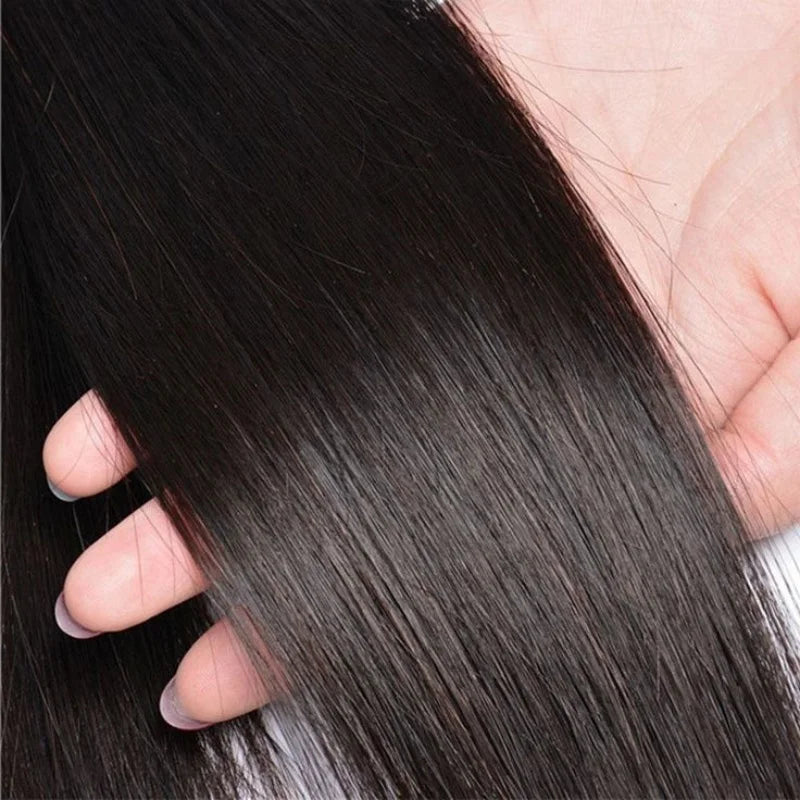 50g Bone Staight Human Hair Extensions Bundles 100% Human Hair Weaving 24 26 28 30 Inch Natural Black Brazilian Virgin Hair