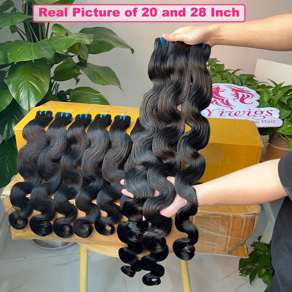 Yiwigs 15A Grade Body Wave 100% Raw Virgin Human Hair Bundles Unprocessed Vietnamese Hair Weave Extensions For Women