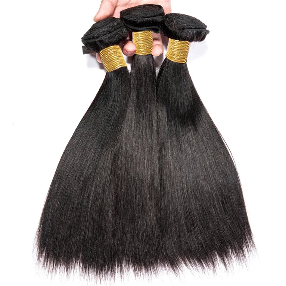 Wholesale Hair Raw Indian Straight Human Hair Bundles Natural Black For Women Bone Straight Hair Extensions 2/3 Bundles Deal