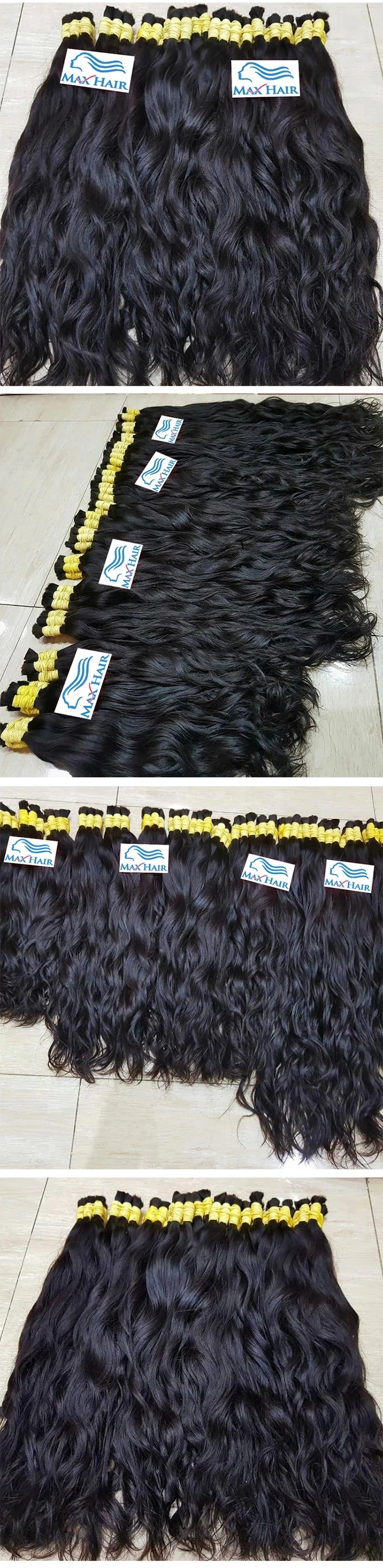 Body Wave Hair Bulk No Weft Remy Hair Extensions 100% Real Human Hair Natural Black Wavy Indian Hair Original Human Hair