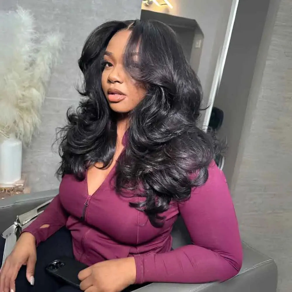 Curtain Bangs Wigs Body Wave Lace Front Human Hair Wig With Bang 13x4 13x6 Pre Plucked Lace Wigs Frontal Hair Wigs For Women