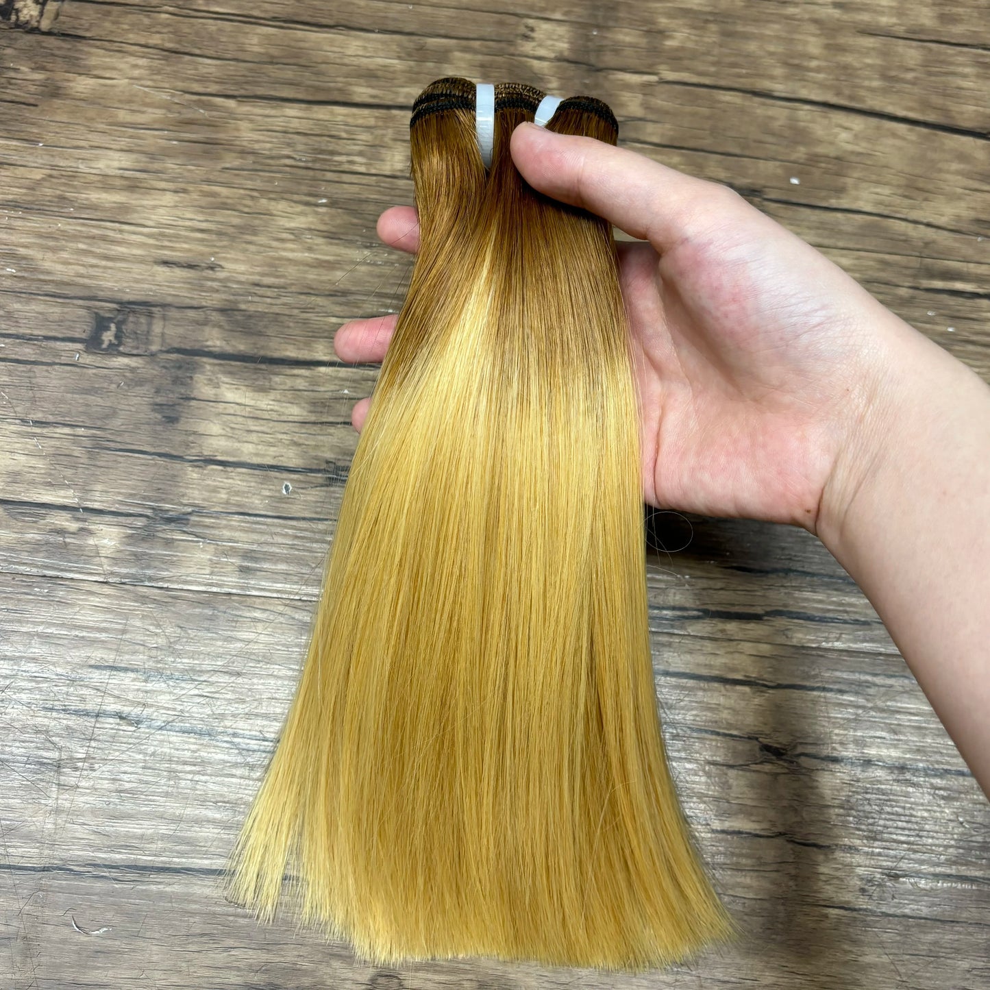 2X6 Lace Frontal Colored Vietnamese Human Hair Bundles and Closure Double Drawn Ombre Color Remy Human Hair Extensions