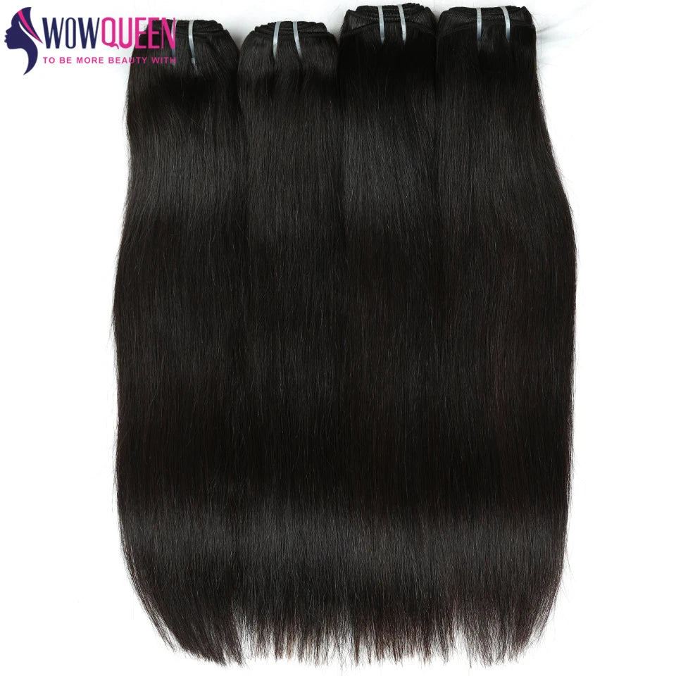 Straight Human Hair Bundles Double Drawn Thick Hair Extensions For Women Vietnamese Raw Hair Bundles Natural Black 1/2/3/4 PCS