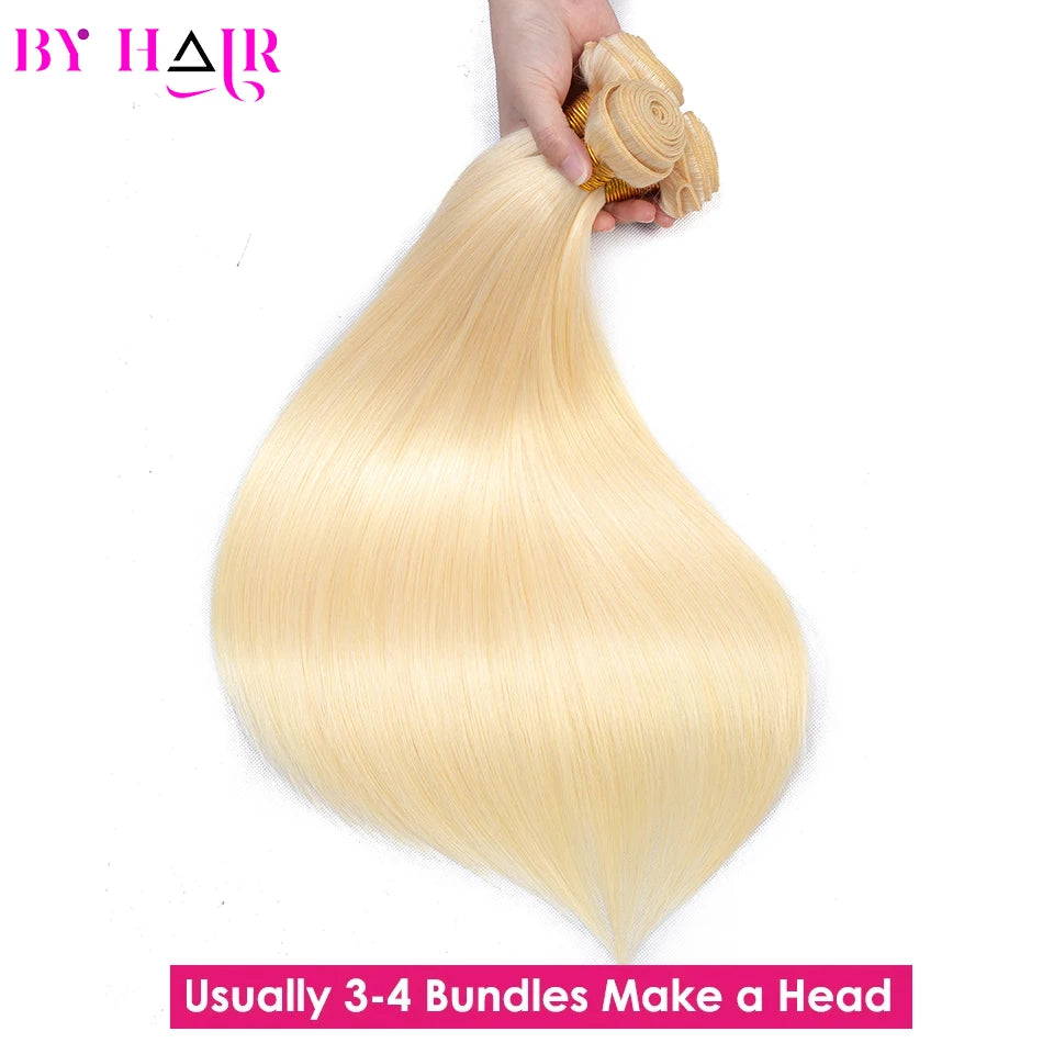 613 Blonde Human Hair Bundles 30 32 Inch Brazilian Remy Hair Weave Honey Blonde 1 3 4 Straight Bundles Wholesale Hair Extensions
