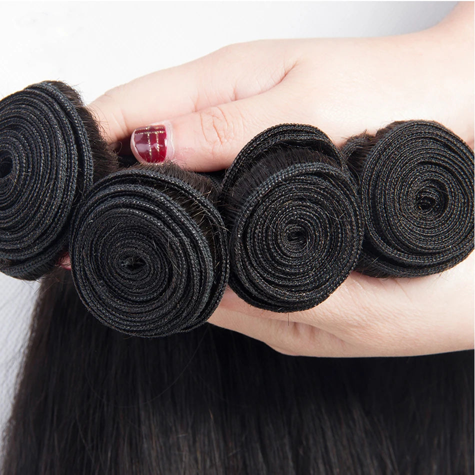 12A Straight Human Hair Bundles 30 inch Raw Hair Bundles Long Thick Natural Bundles Cheap Brazilian Hair Weave Extensions 100g