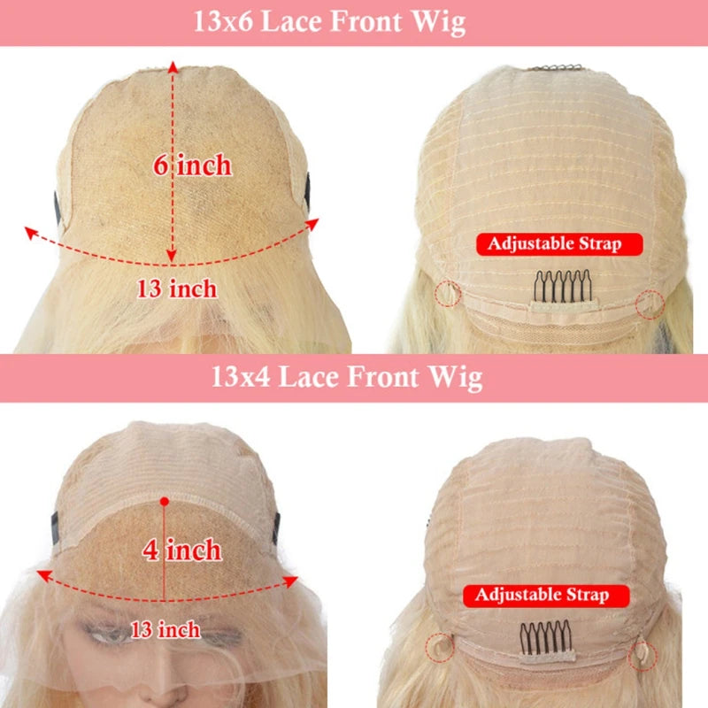 Christmas Ash Blonde Body Wave 100% Human Hair Wig Preplucked Creamy Blonde Salon Hair Coloring Wigs 13x6 Lace Front Remy Wigs