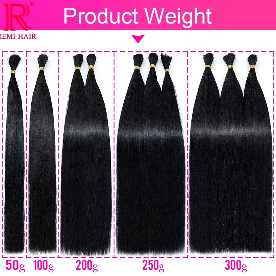 REMI Real Human Hair Extensions for Women Natural 100% Virgin Unprocessed No Weft Straight Vietnamese Hair Extensions Original