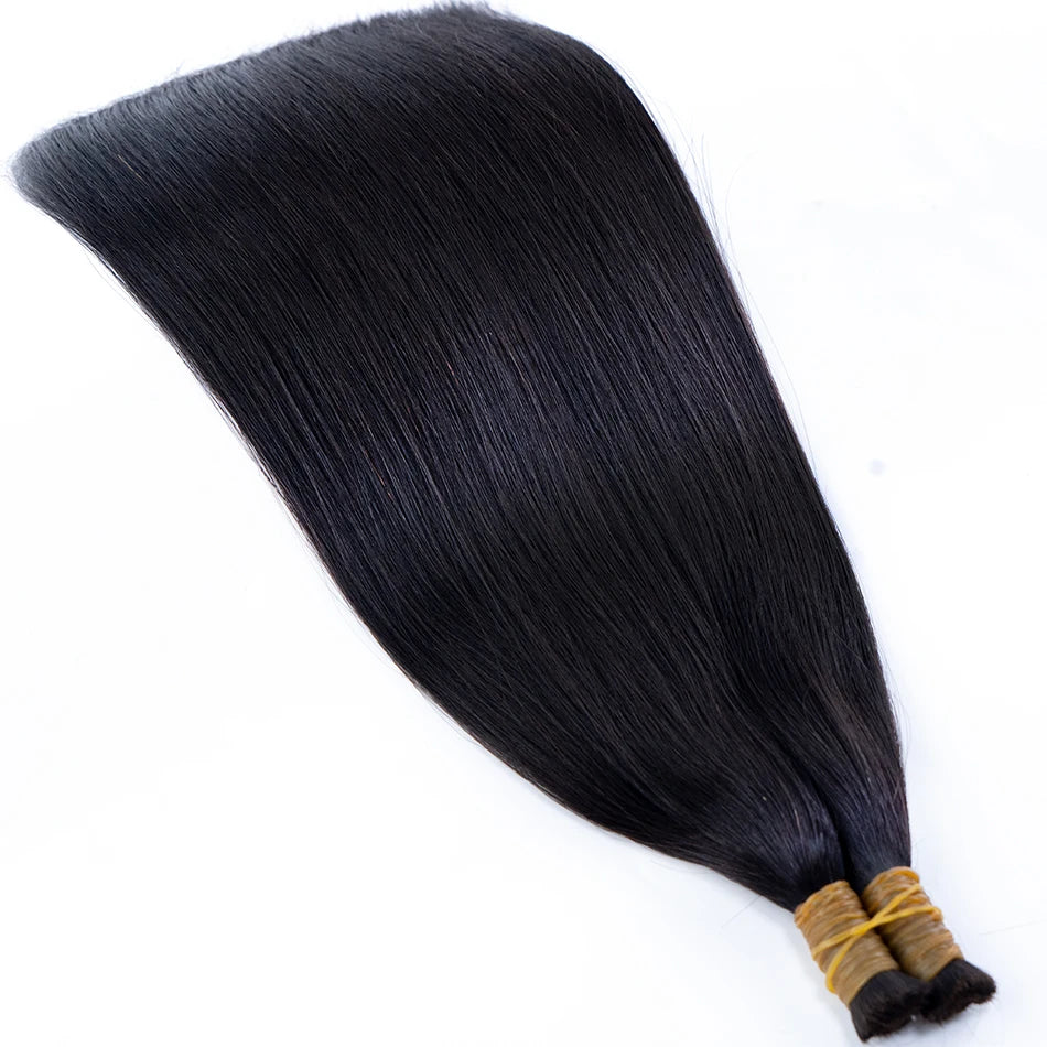 60% Density 16a 613 Hair Bulk 100% Human Hair Bulk 1b Natural Color No Weft Unprocessed Vietnamese Braiding Bone Straight Hair