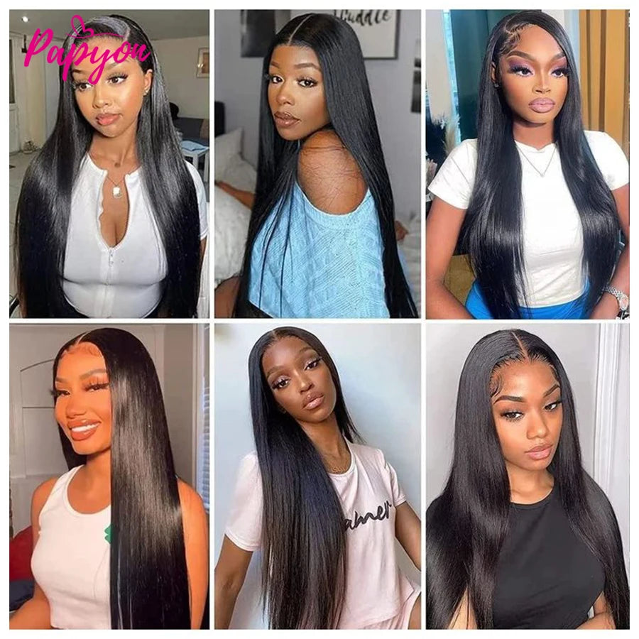 Clip In Hair Extensions Human Hair Thick Straight Clip In Natural Black Color Clip Ins Remy Hair 26 28 30 32 Inch For Women