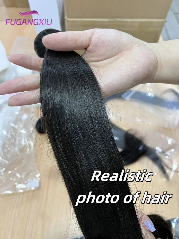 12A Bone Straight Hair Bundles Brazilian 100% Human Hair Weave Bundles 1/3/4 PCS Natural Black 8-30" Remy Human Hair Extensions