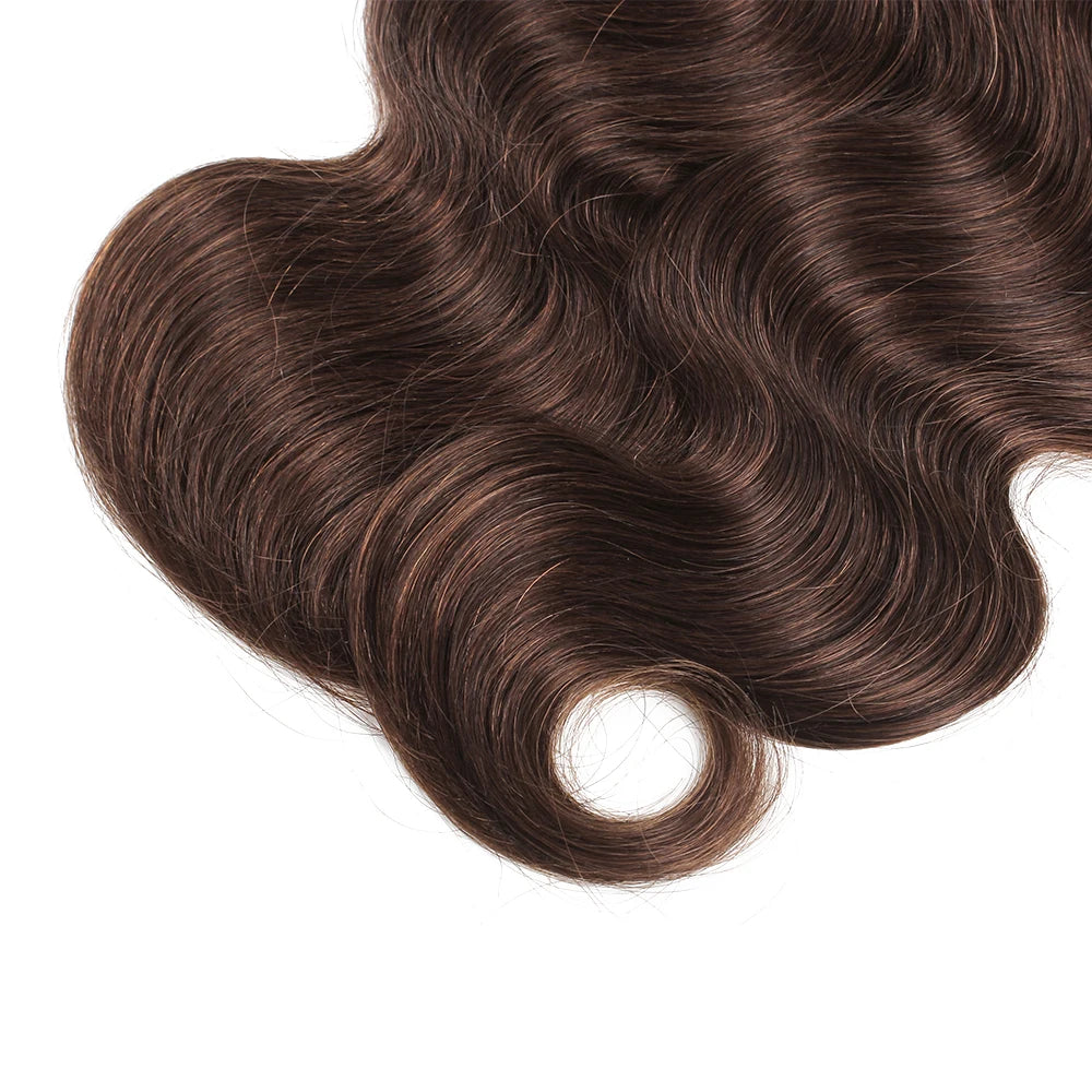 1 Bundle Black Brown Pure Colored 100% Human Hair Weave Bundles Extension 95(±5)gram Body Wave Style Remy Indian Hair Bobbi