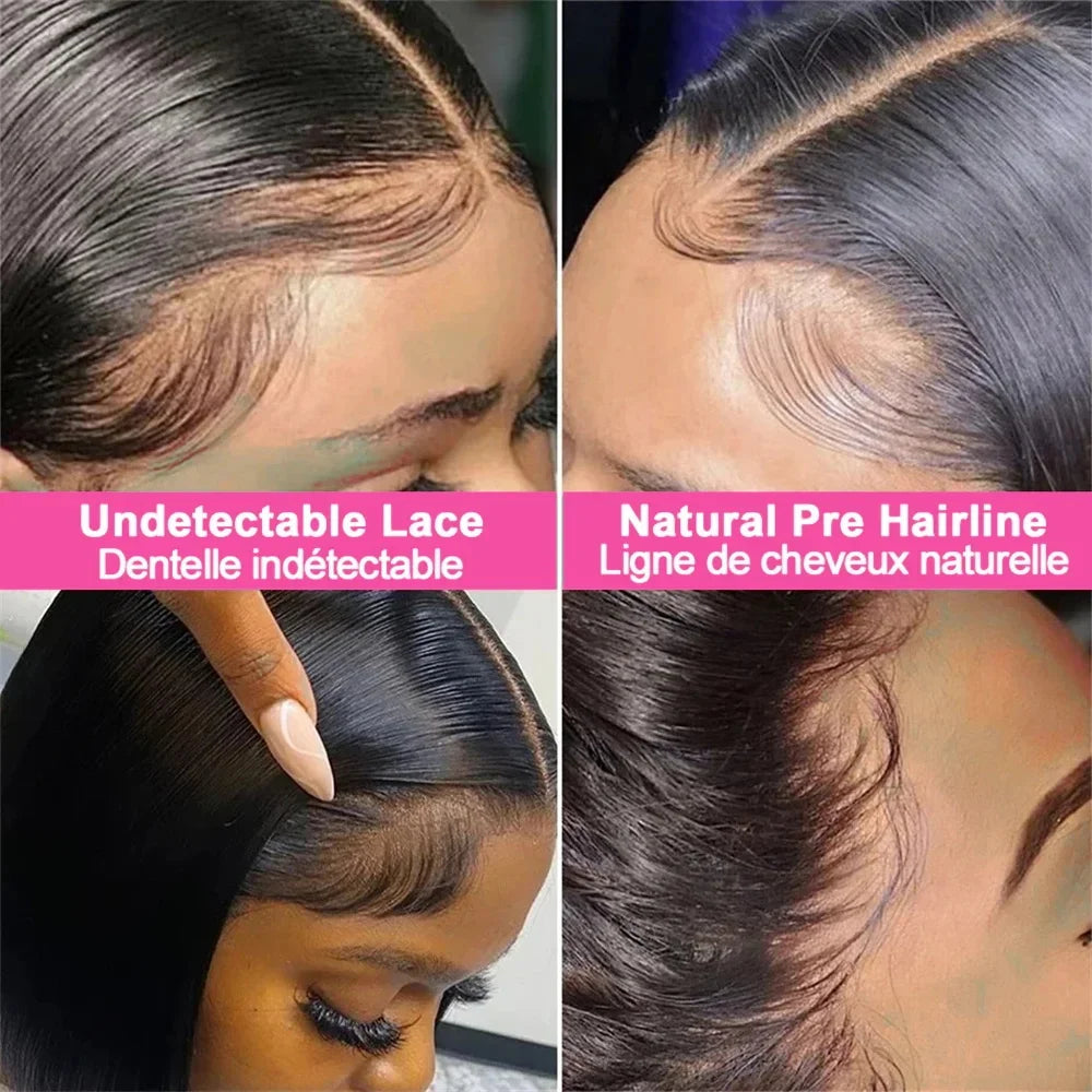 Bob Wig Human Hair Glueless 13x6 Lace Front Wigs Human Hair 100% Human Hair Wigs Transparent 13X4 Straight Lace Frontal Bob Wigs