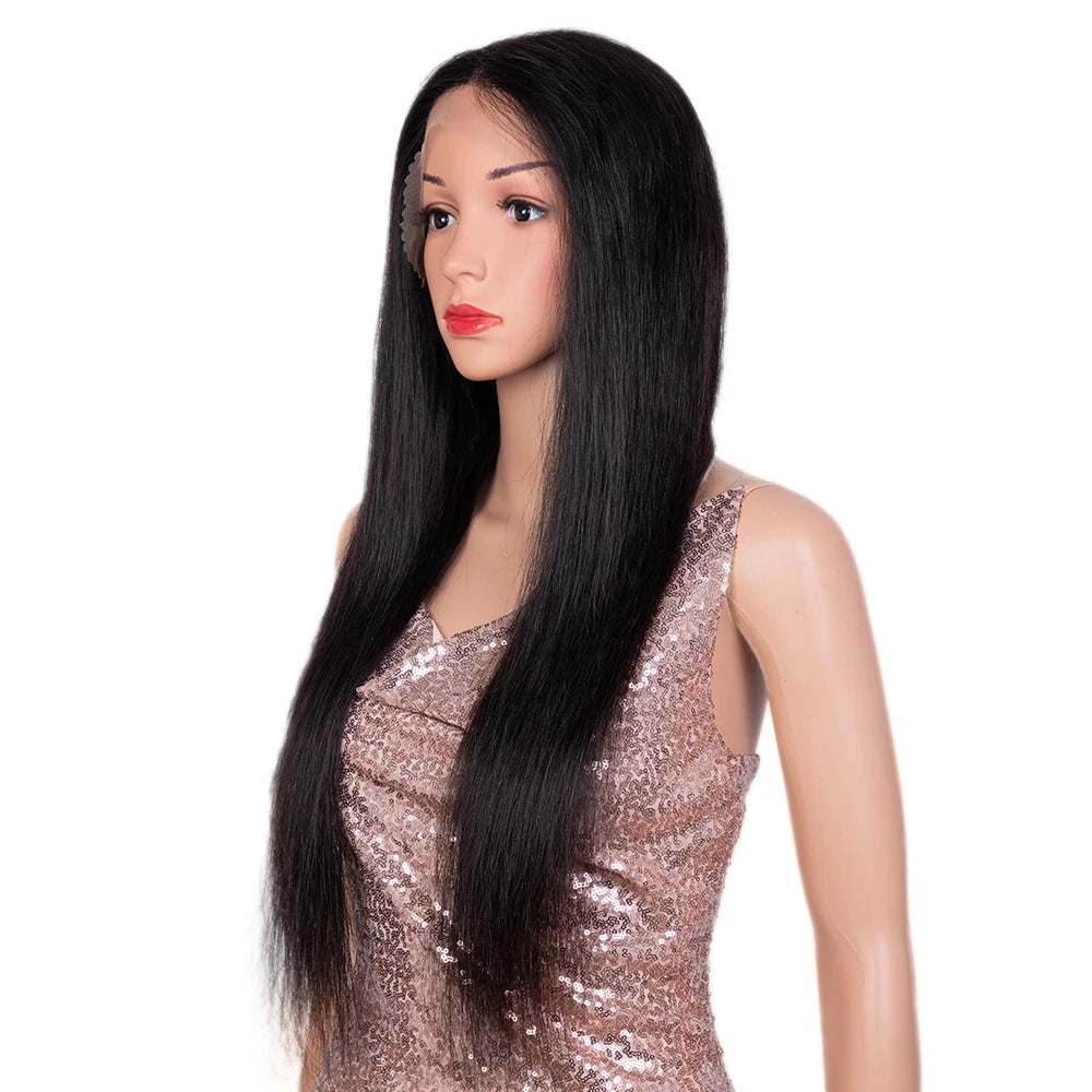 Sleek Human Hair Wigs Blonde Lace Front Wig For Women Straight Bob Wig Lace Closure Gold Brazilian Wigs Highlight Cosplay Wigs
