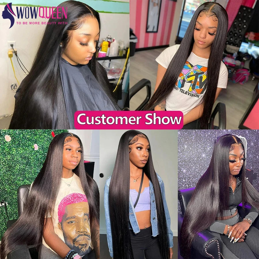 Peruvian Hair Bundles Straight Human Hair Weave Raw Bundles Remy Hair Extension Natural Black 1/3/4 Pcs 10-32 Inches WOWQUEEN