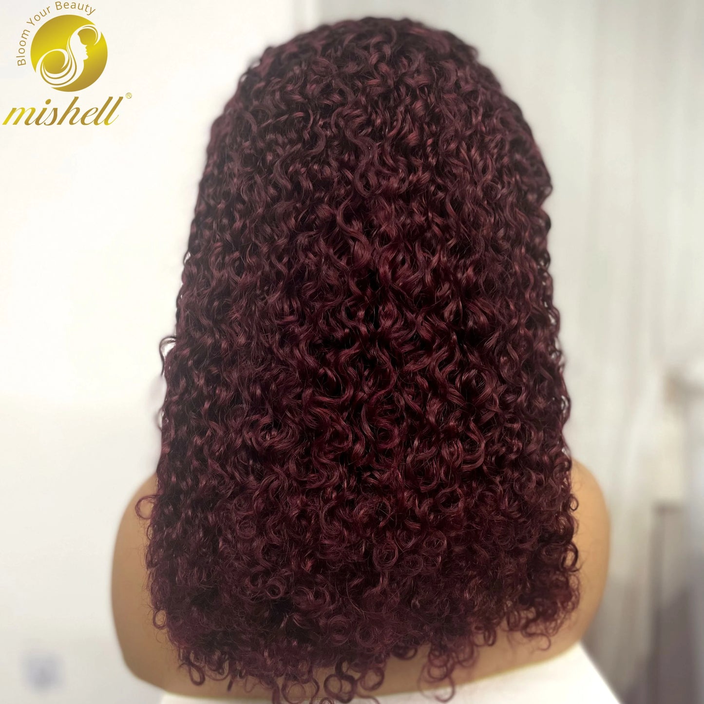 350% Density 13x4 Lace Frontal Pixie Curly Human Hair Wigs 12A Colored Water Wave Raw Burmese Bouncy Curly Hair Wigs for Women