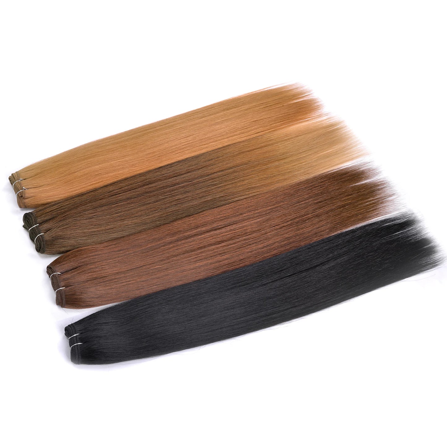 26Inch Synthetic Straight Hair Weave Hair Bundles 150g Natural Long Hair Extensions Yaki Straight Hair Weaving For Women Fake