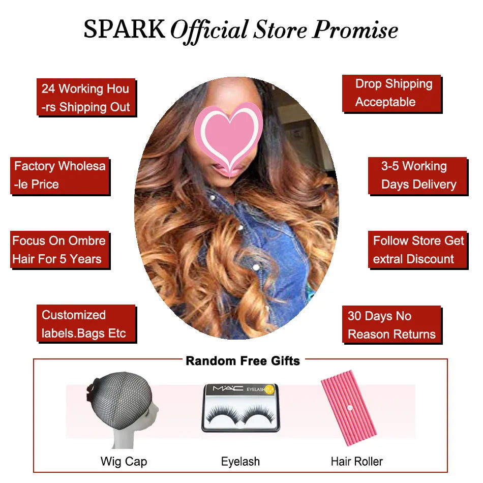Brazilian Loose Wave Human Hair Bundles 1/3/4pcs Ombre 100% Remy Human Hair Extensions Curly Hair Weave Bundles