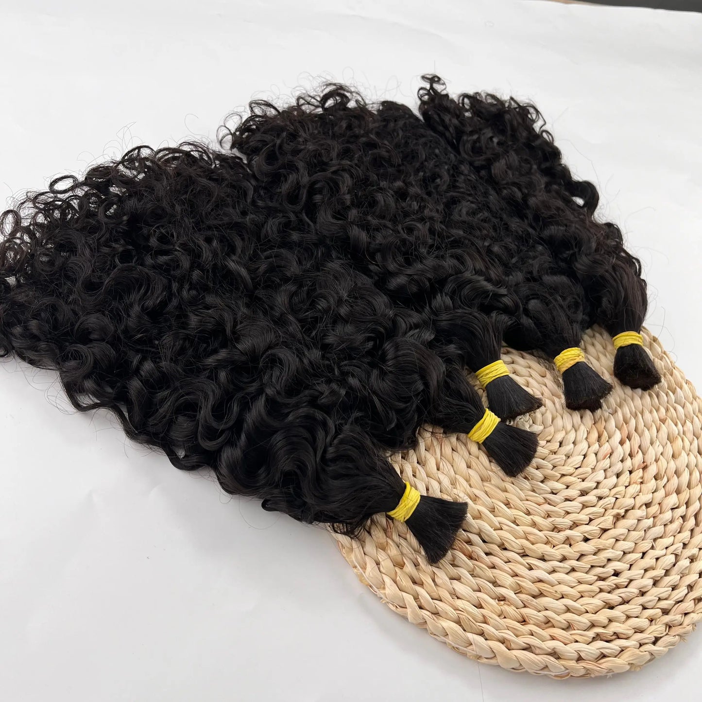 For Braiding Bulk Hair Human Hair Kinky Curly Bulk Hair Extensions For Braids Double Drawn Bulk Hair Bundles No Weft Wholesale